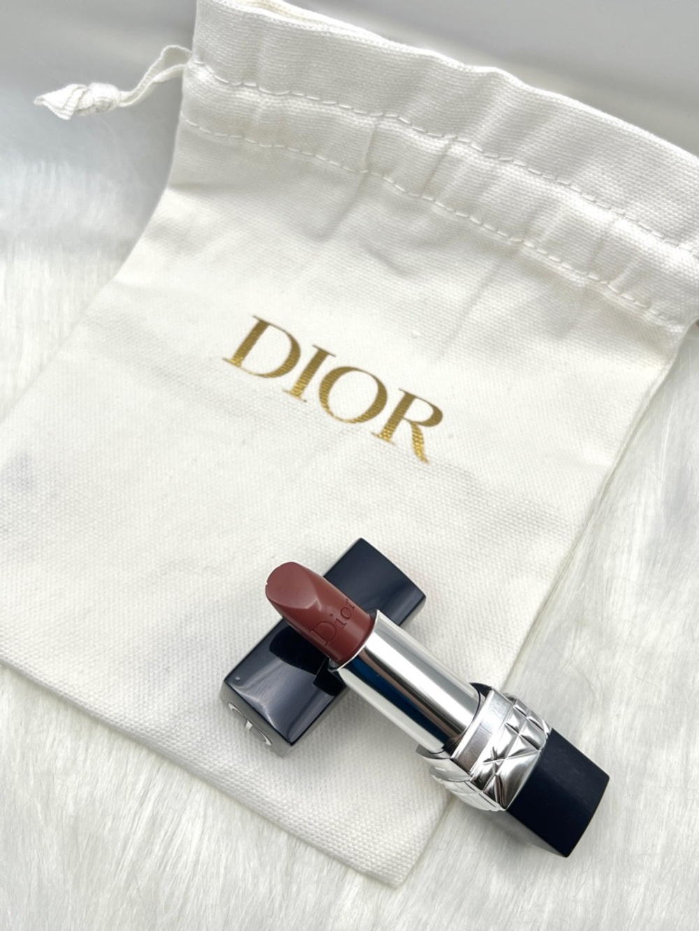 Dior Rouge Dior 810 Dior Garden Satin Balm Lipstick w/bag BN No Box DISCONTINUED
